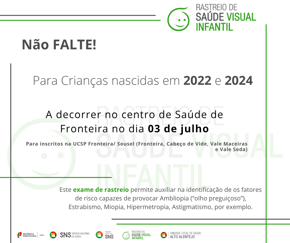 Rastreio de Sa&uacute;de Visual Infantil 